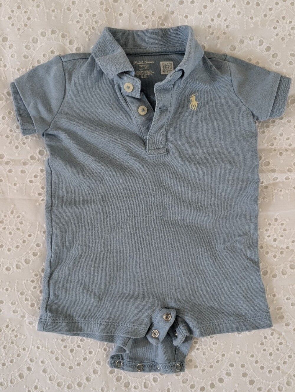 Ralph Lauren Light Blue Kids Polo with Embroidered Pony